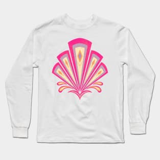 Pink Art Deco motif Long Sleeve T-Shirt